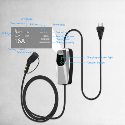 3.5kW 7kW 11kW Ev Charger Ac Portable Charging Pile IP65 Waterproof