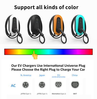 22KW 32A EV Charging Station 3 Phase Level 2 Type 2 Electric Car Charger ECM-RED