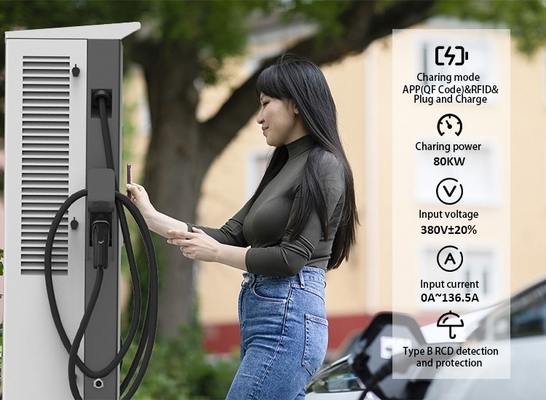 Home Ev Dc Fast Charger Ladestation 200V-1000V AC380V 50/60Hz