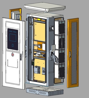 Custom Moulds IP54 Public Commercial DC Fast EV Charging Stations 180KW 240KW