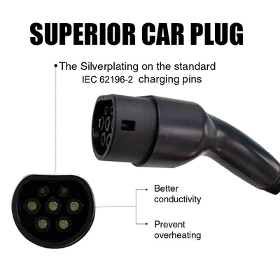 UL94-V0 Flame Class 16A-32A Type 1 to Type 2 EV Charging Cable for Electric Vehicles
