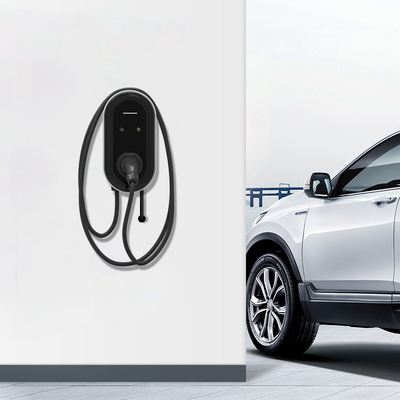 RCD Leakage Protection IP54 5KW 22KW AC EV Charging Pile for Tesla at Amusement Park