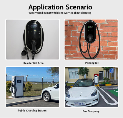Type 2 22kW Three Phase AC Output Current EV Charger Wallbox with RFID App OCPP Functions