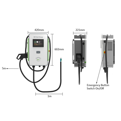 30kW 40kW DC Fast Charging Station for Electric Vehicles 30mA Leakage Protection