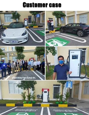 60KW 120KW DC Fast EV Charging Station With Plug Charge Floor Standing