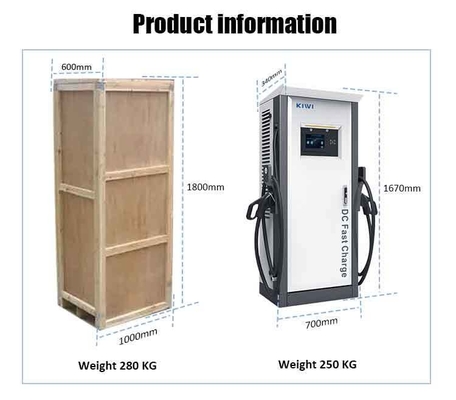 60KW 120KW DC Fast EV Charging Station With Plug Charge Floor Standing