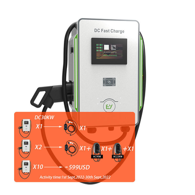 DC Wallbox Charger 30kW 40kW Cars CCS 40A Fast EV Charger 600V Grid Frequency 50Hz