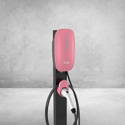 Portable 7kW DC Fast Charging 220V EV Car Charger with Connection Temperature Detection and Wall Mounted Floor Stand